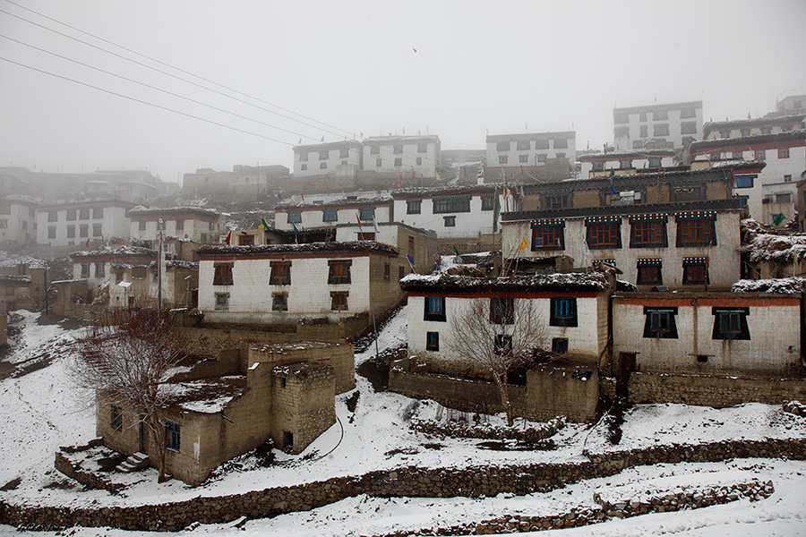 Kibber Village in Snow