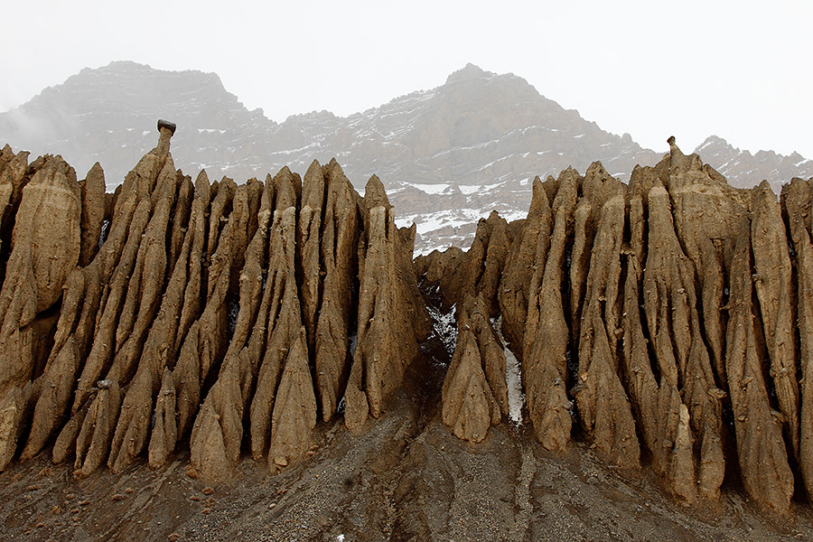 Spiti Valley Landscapes of sand structures